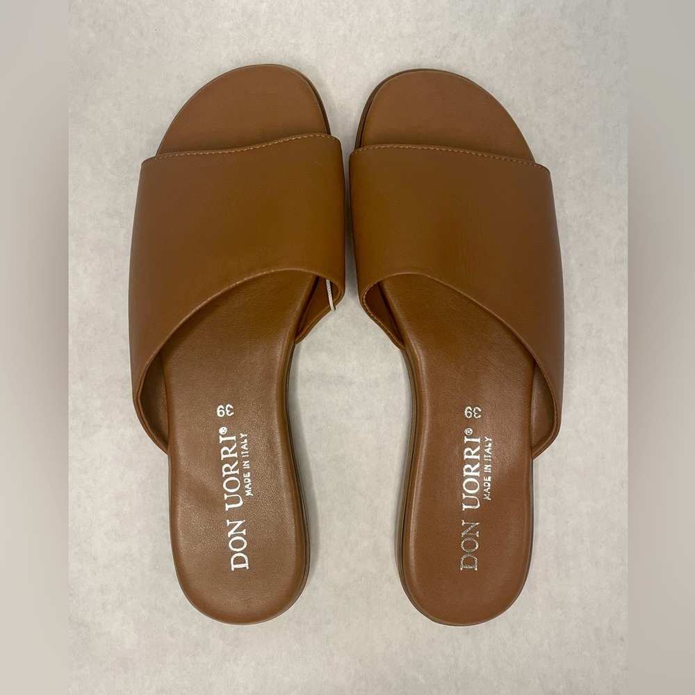 Don Uorri Italian Leather Slip On Sandals